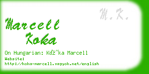 marcell koka business card